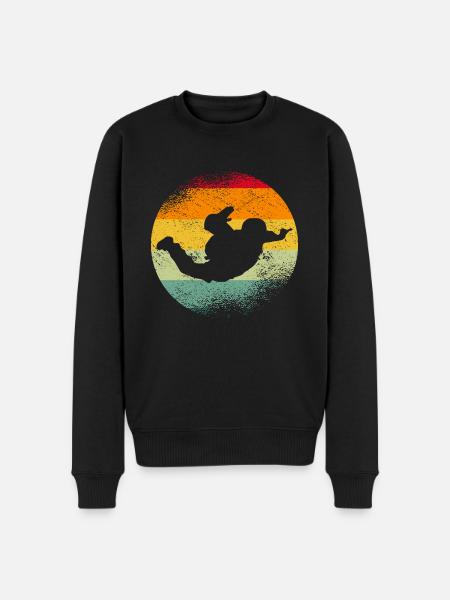 Retro Skydiving Skydivers - Men's Premium Organic Jumper - black