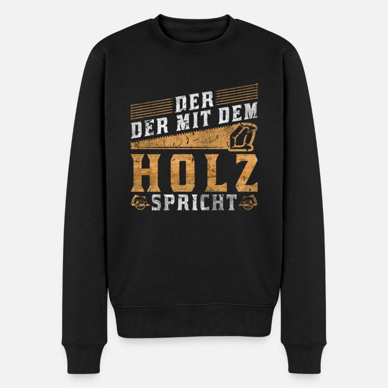 Schreiner Meister Tischler Holz - Männer Premium Bio Pullover - Schwarz