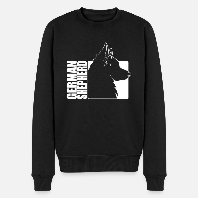 German Shepherd Dog Profil Hunde Hund Wilsigns - Männer Premium Bio Pullover - Schwarz