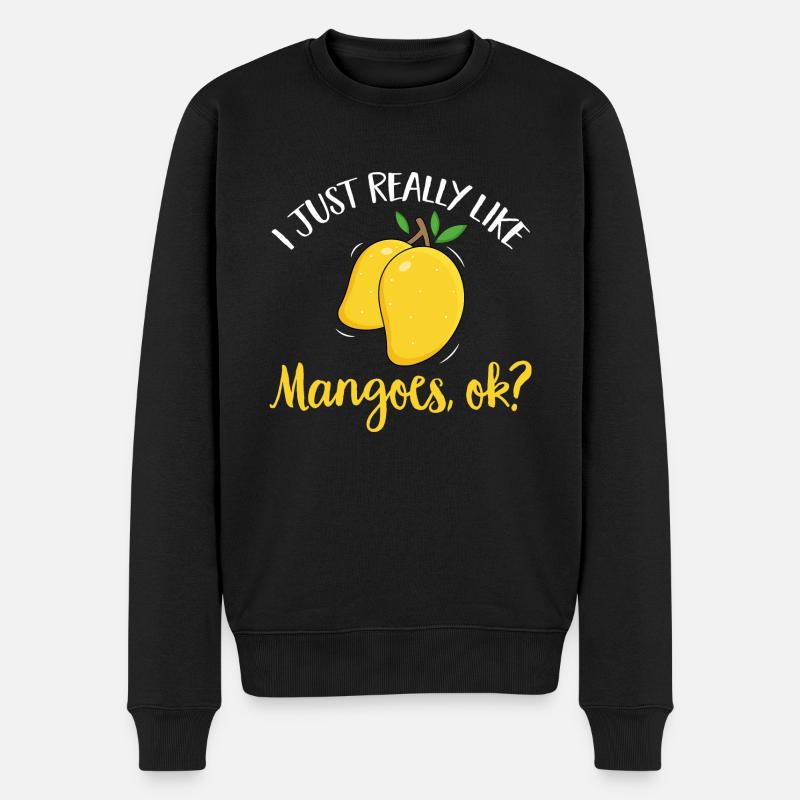 Mango Fruit Mango - Men's Premium Organic Jumper - black