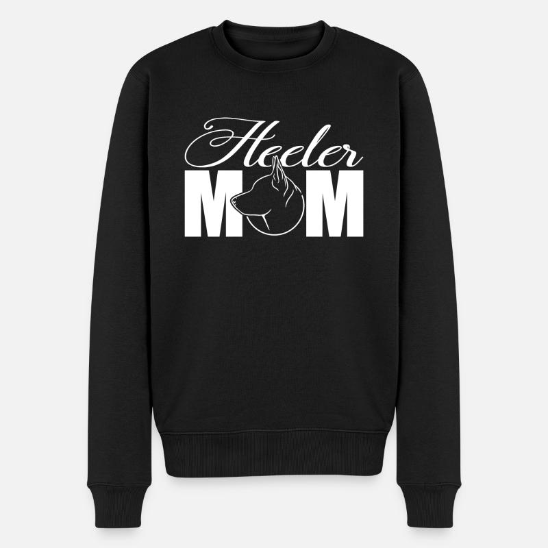 Heeler Profil Mom Cattle Dog Hunde Hund Wilsigns - Männer Premium Bio Pullover - Schwarz