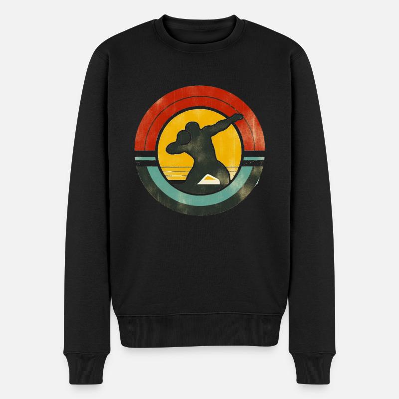 Shot Put - Männer Premium Bio Pullover - Schwarz