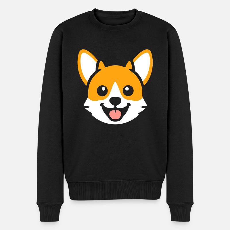 Corgi - Männer Premium Bio Pullover - Schwarz