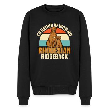 Rhodesian Ridgeback Hund - Männer Premium Bio Pullover - Schwarz - Vorne - Nico (187cm)