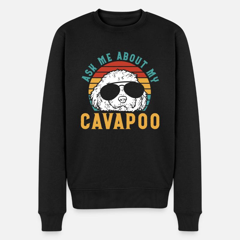 Cavapoo Cavoodle Capoodle Dog - Men's Premium Organic Jumper - black