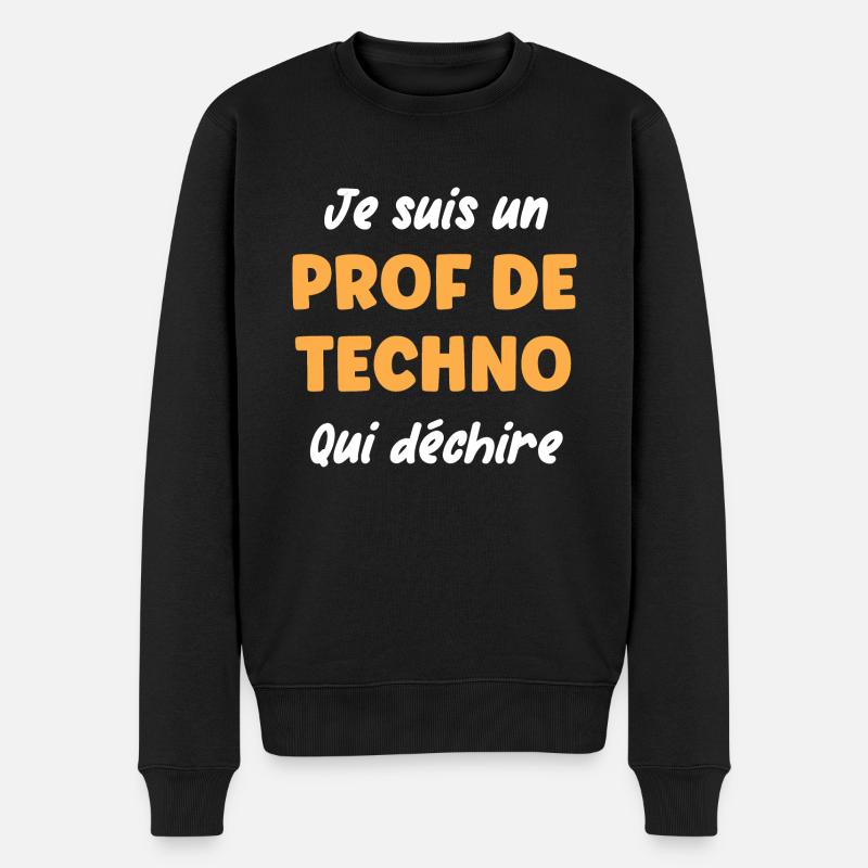 Prof de techno - Pull Premium bio Homme - noir