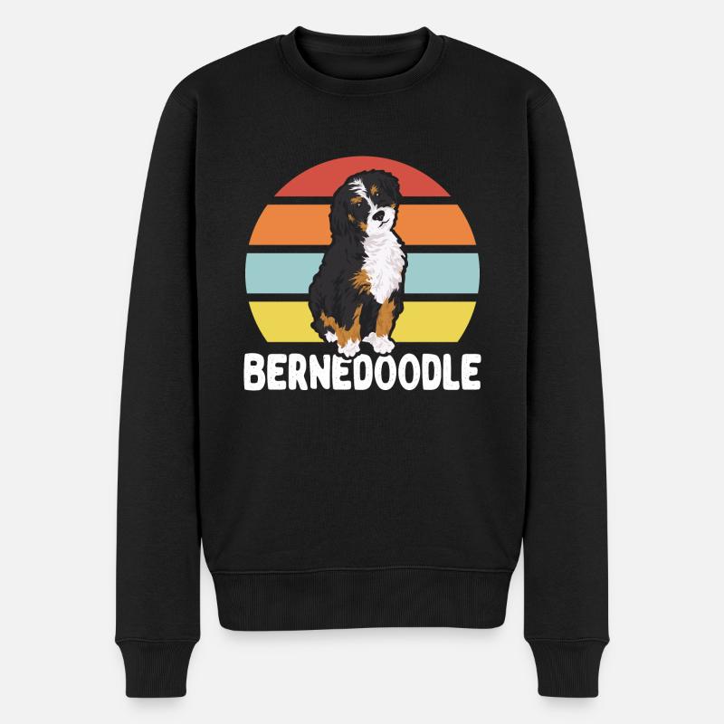 Chien Bernedoodle - Pull Premium bio Homme - noir