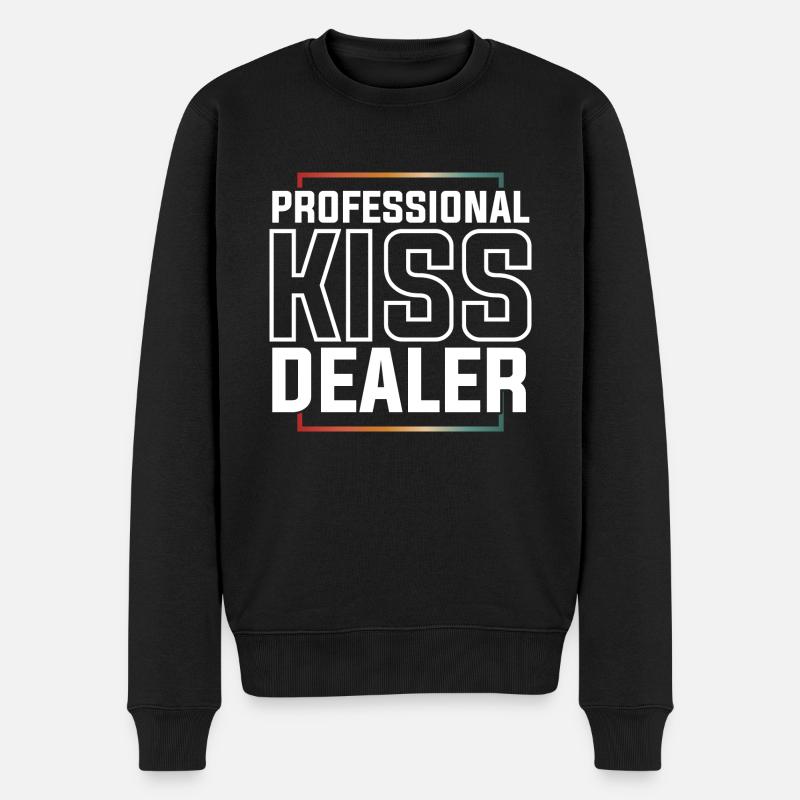 Professional Kisser - Männer Premium Bio Pullover - Schwarz