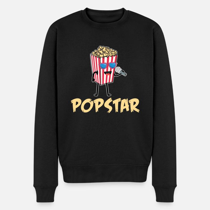 Pop corn - Pull Premium bio Homme - noir