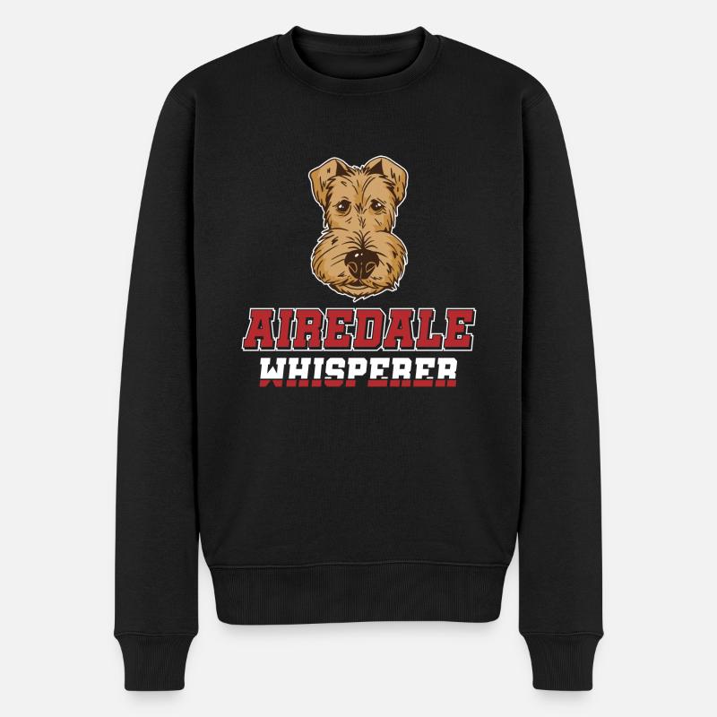 Airedale Terrier Chien - Pull Premium bio Homme - noir
