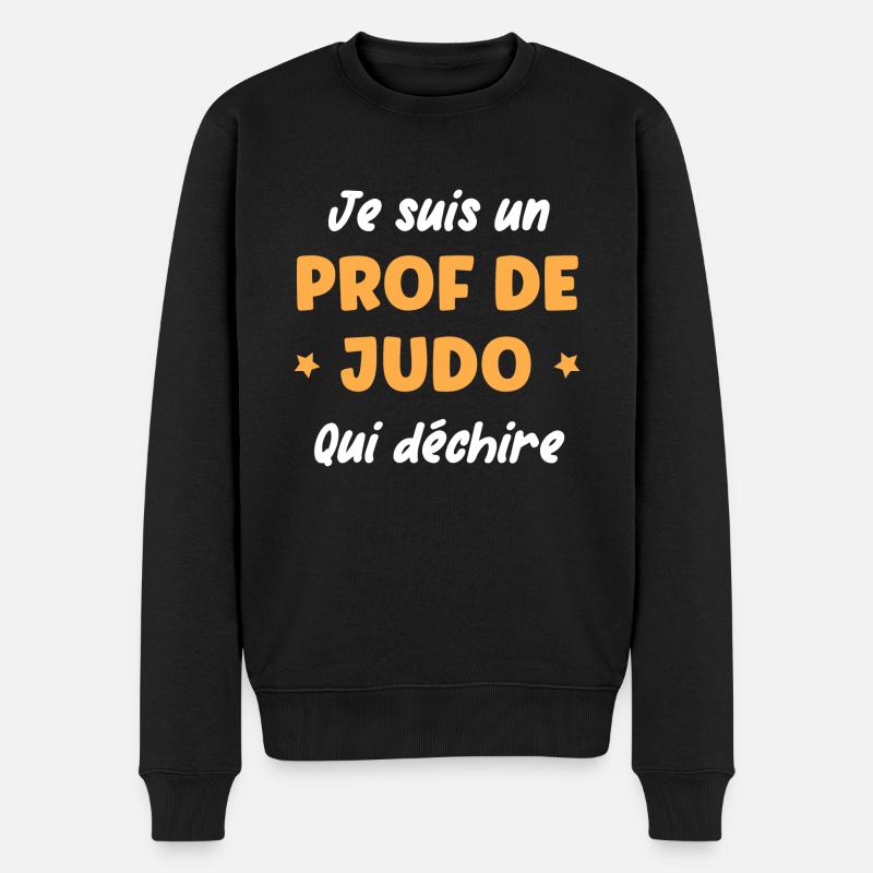 Prof de judo - Pull Premium bio Homme - noir