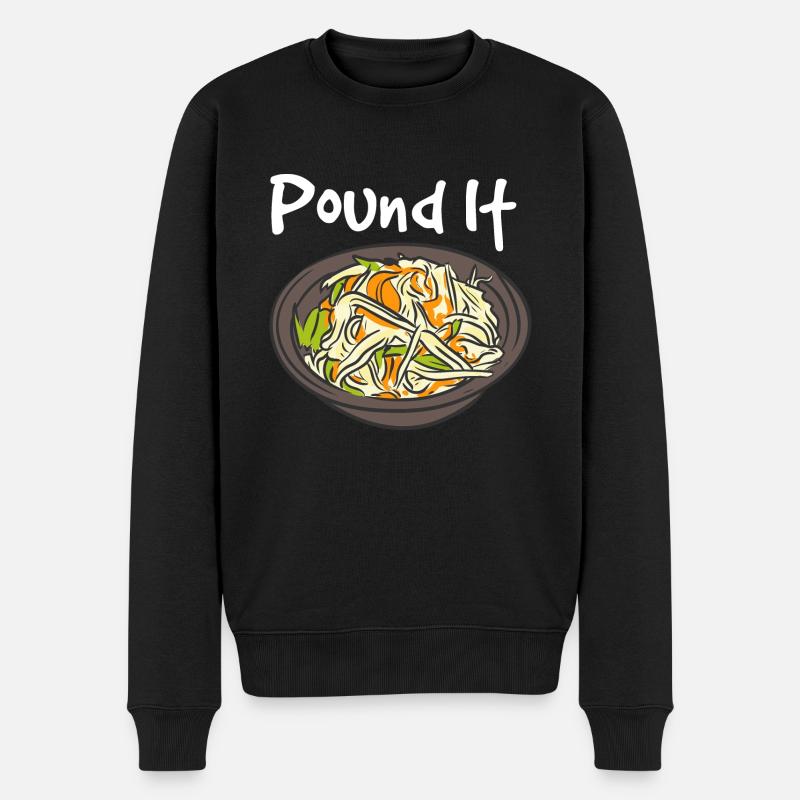 Pfund es - Männer Premium Bio Pullover - Schwarz