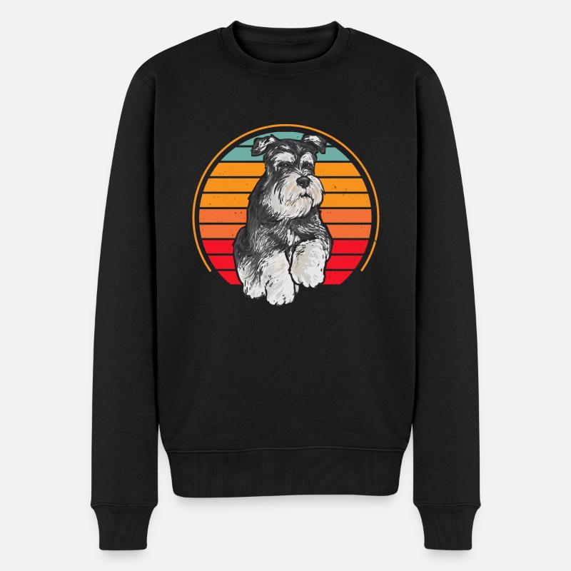 Schnauzer nain Chien Schnauzer - Pull Premium bio Homme - noir
