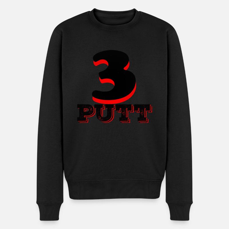 3 Putts Shirt - Männer Premium Bio Pullover - Schwarz