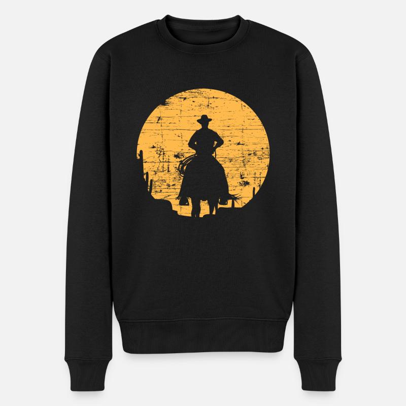 cow-boy - Pull Premium bio Homme - noir