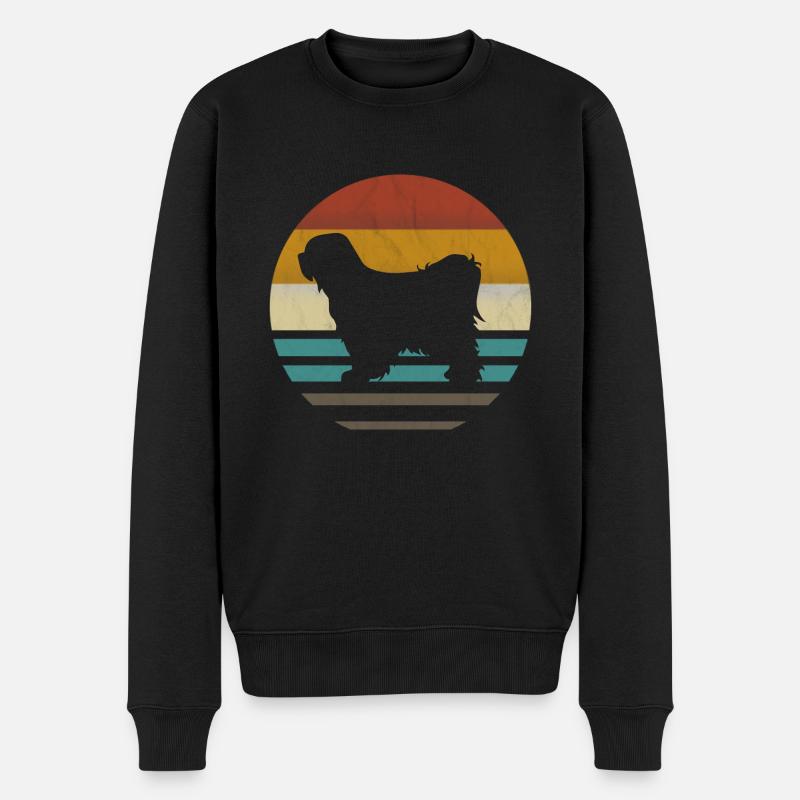 Tibet terrier retro - Pull Premium bio Homme - noir