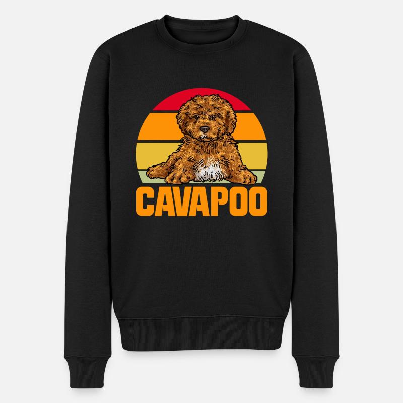 Cavapoo Cavoodle Capoodle Dog - Men's Premium Organic Jumper - black