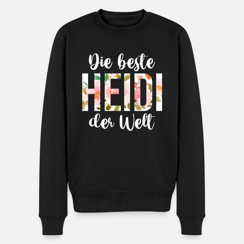 Vorname Heidi - Männer Premium Bio Pullover - Schwarz