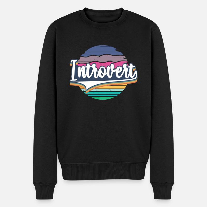 Trouble d’anxiété sociale introverti - Pull Premium bio Homme - noir