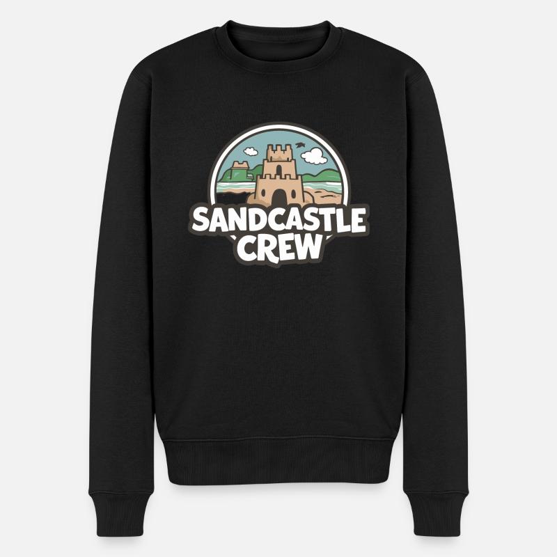 Sandcastle Crew Beach Fun Design - Pull Premium bio Homme - noir