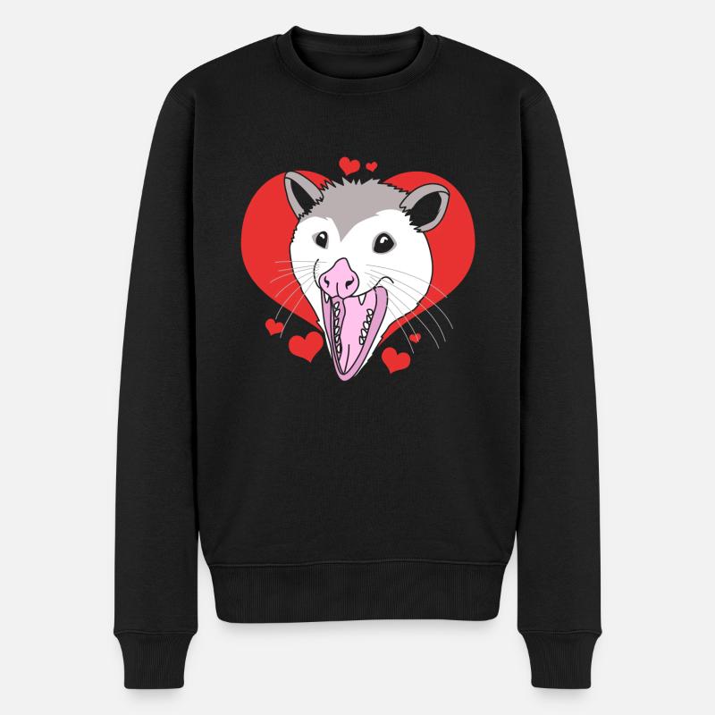 Opossum Possum - Männer Premium Bio Pullover - Schwarz