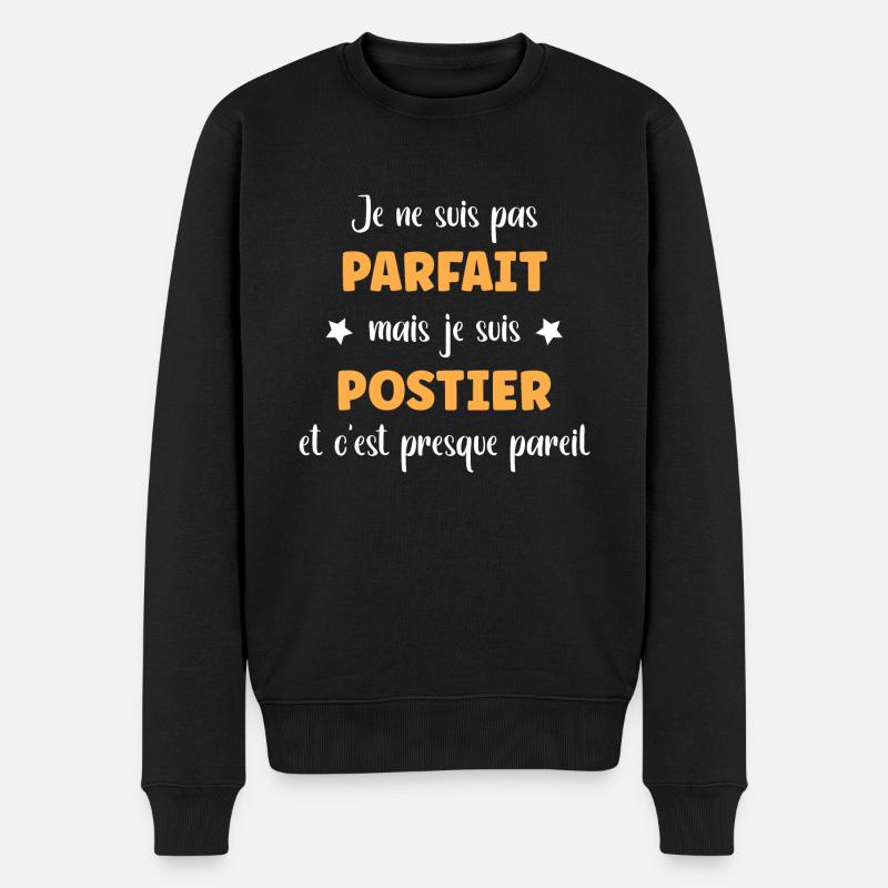 postier - Pull Premium bio Homme - noir