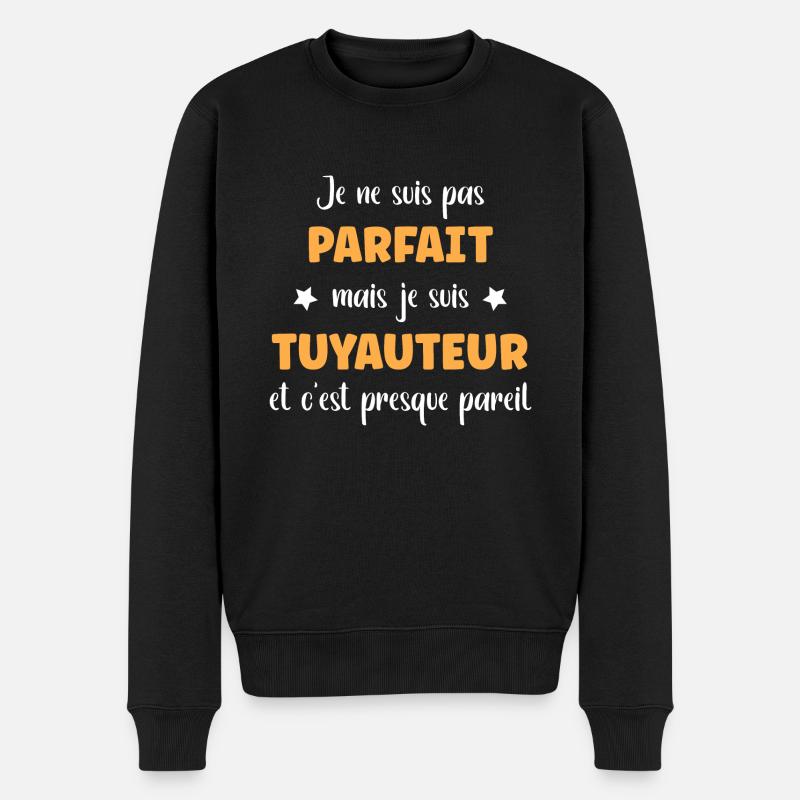 Tuyauteur - Pull Premium bio Homme - noir