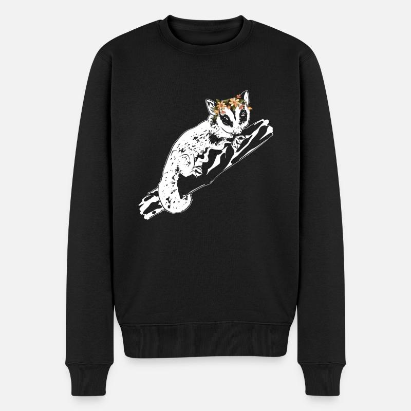 Kurzkopfgleitbeutler Sugar Glider - Männer Premium Bio Pullover - Schwarz
