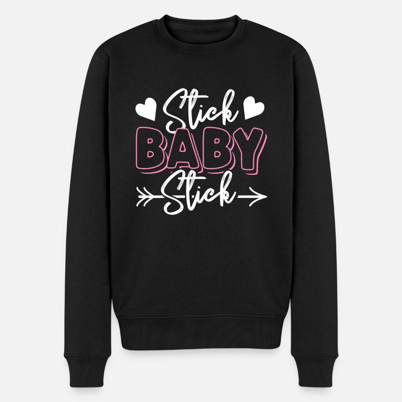 Stick Baby Stick - Männer Premium Bio Pullover - Schwarz