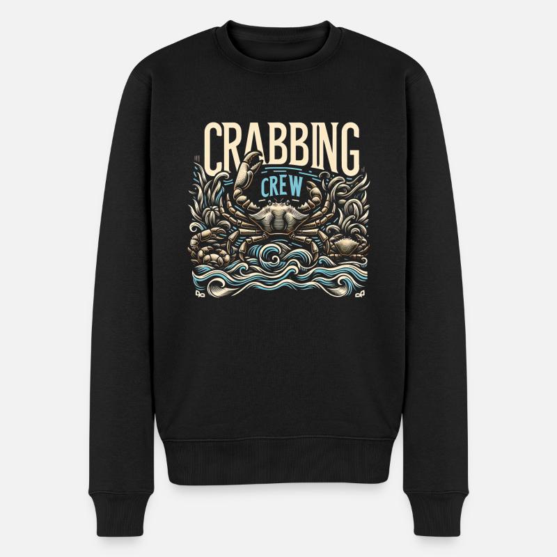 Crabbing Crew 14 - Männer Premium Bio Pullover - Schwarz