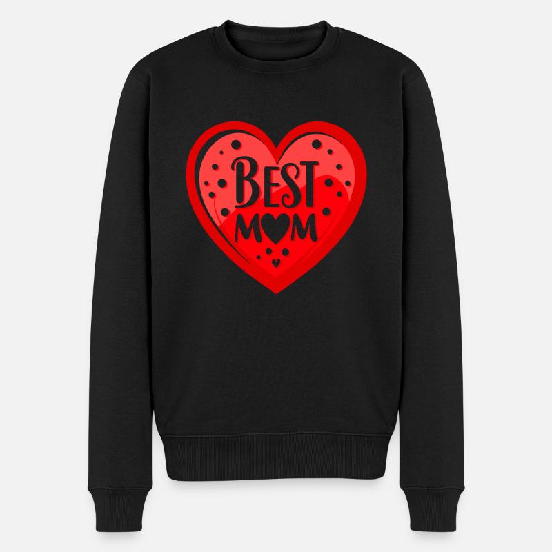 Beste Mama, Valentinstag - Männer Premium Bio Pullover - Schwarz