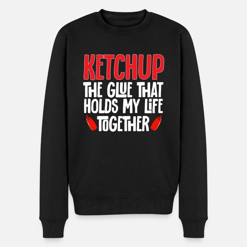 Ketchup Ketchup à la tomate - Pull Premium bio Homme - noir