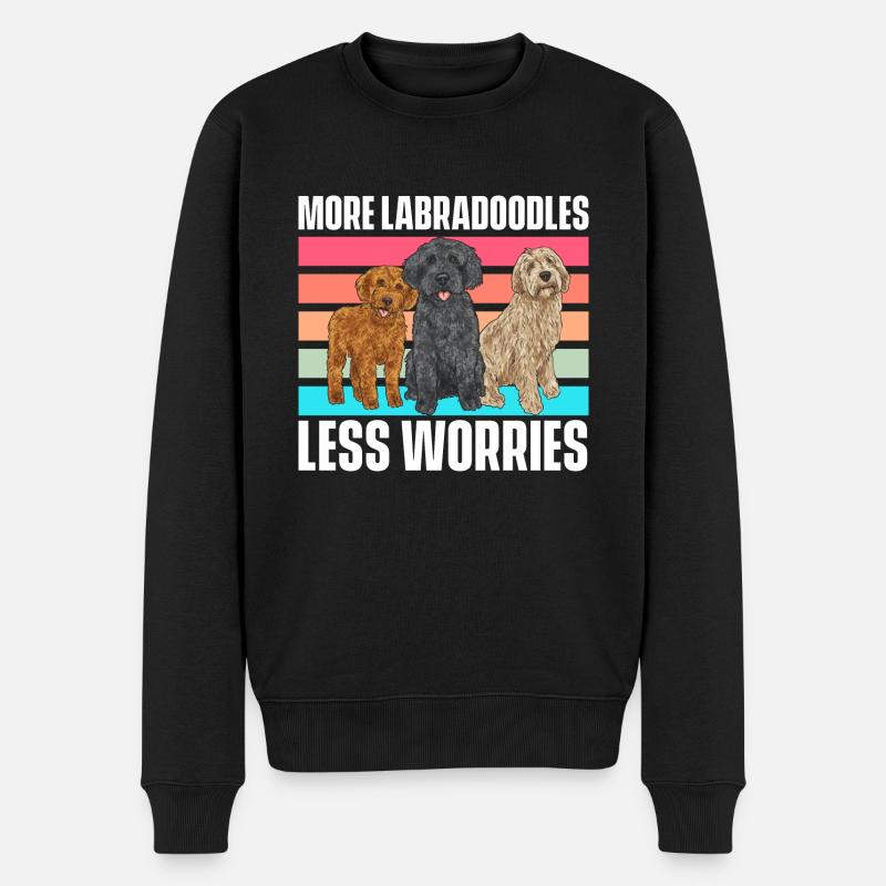 Labradoodle Hund - Männer Premium Bio Pullover - Schwarz
