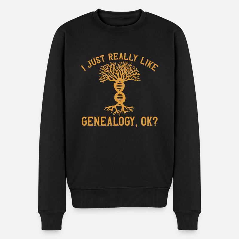 Généalogie Généalogie Généalogiste - Pull Premium bio Homme - noir