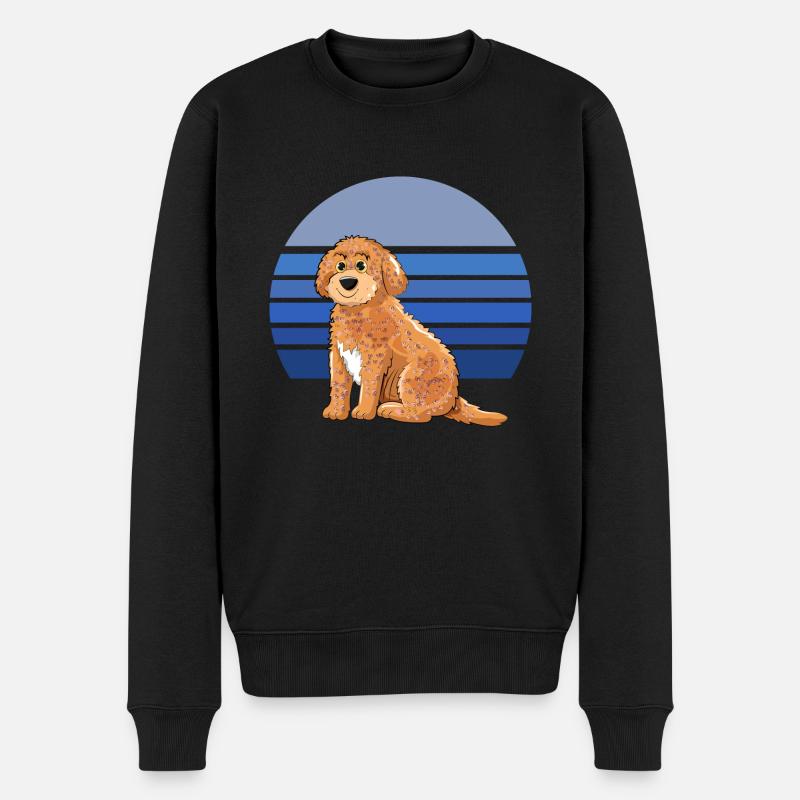Cockapoo Retro Blue - Men's Premium Organic Jumper - black