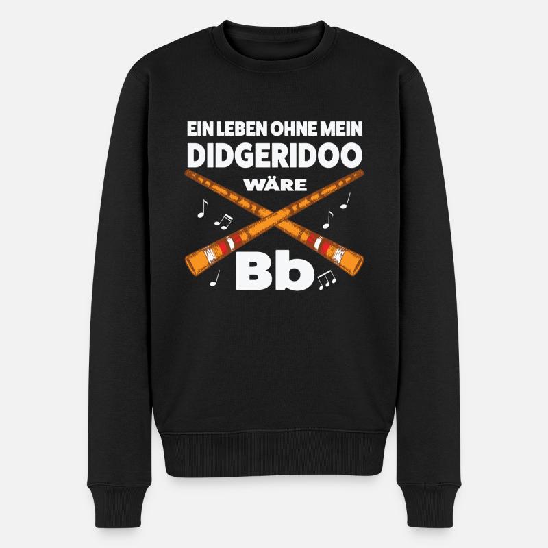 Didgeridoo Musiker Didgeridoo-Spieler Geschenk - Männer Premium Bio Pullover - Schwarz