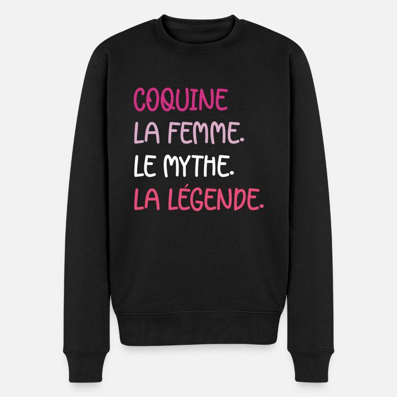 Coquine - Pull Premium bio Homme - noir