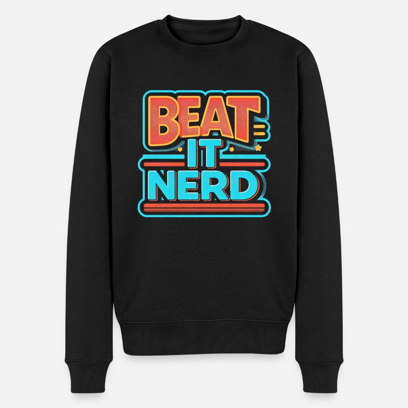 Battez-le Nerd 8 - Pull Premium bio Homme - noir