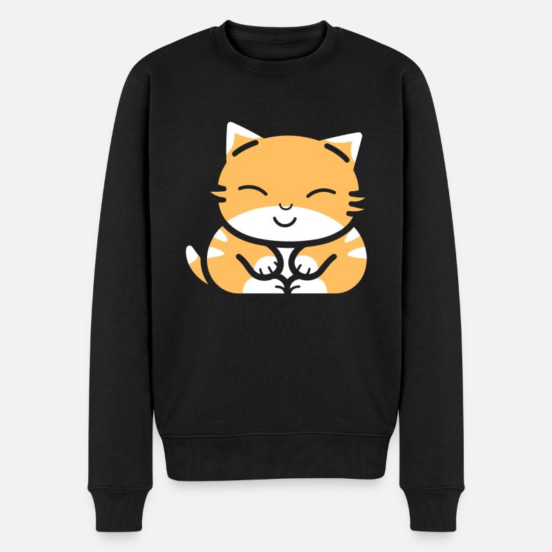 Bébé chat qui dors - Pull Premium bio Homme - noir