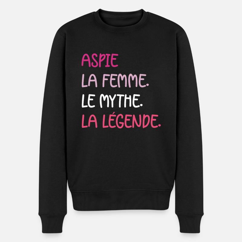 Aspie - Pull Premium bio Homme - noir