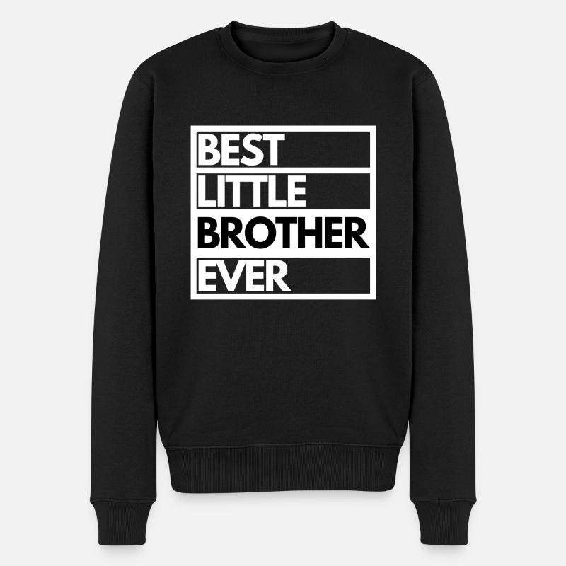 Bester kleiner Bruder aller Zeiten! Bester Bruder Geschenk - Männer Premium Bio Pullover - Schwarz