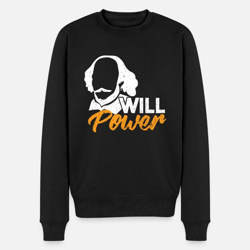 Will Power Geschenk für Theaterlehrer oder Nerd - Männer Premium Bio Pullover - Schwarz