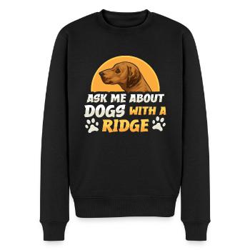 Rhodesian Ridgeback Hund - Männer Premium Bio Pullover - Schwarz - Vorne - Nico (187cm)