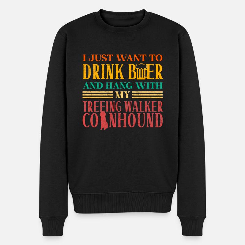 Marcheur arboricole Coonhound - Pull Premium bio Homme - noir