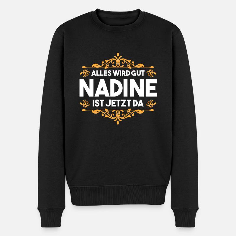 Nadine - Männer Premium Bio Pullover - Schwarz