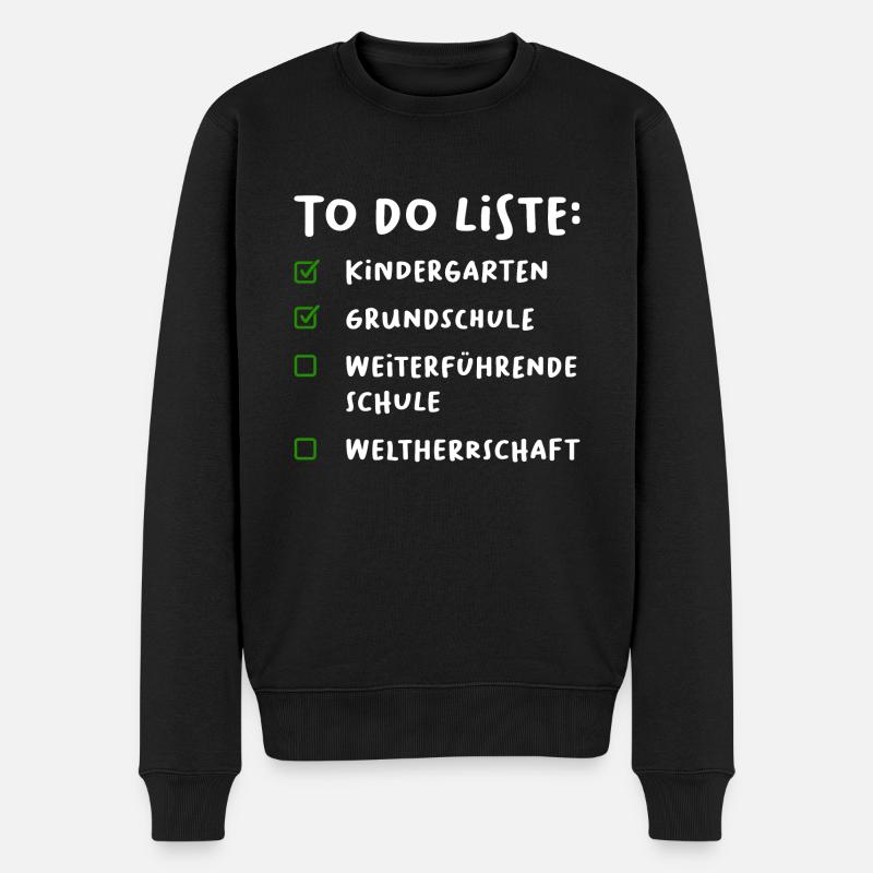 Grundschule Abschluss Gymnasiast Geschenk - Männer Premium Bio Pullover - Schwarz