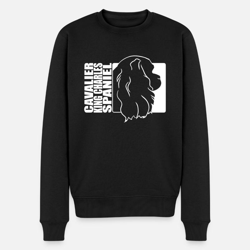 Cavalier King Charles Spaniel Profil Hund Wilsigns - Männer Premium Bio Pullover - Schwarz