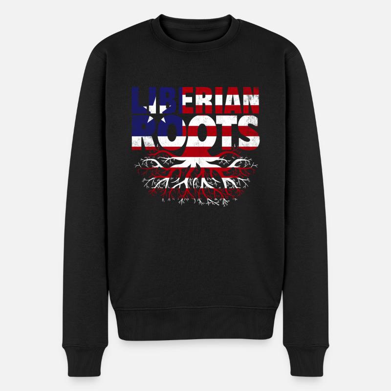 Drapeau du Libéria Libériens - Pull Premium bio Homme - noir