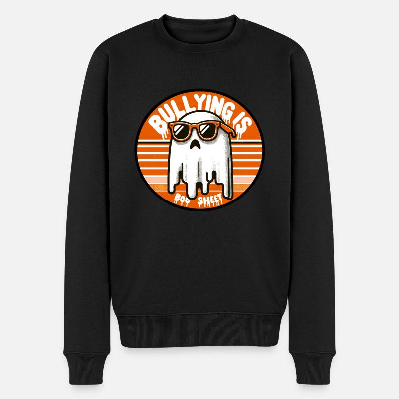 Bullying Is Boo Sheet - Männer Premium Bio Pullover - Schwarz