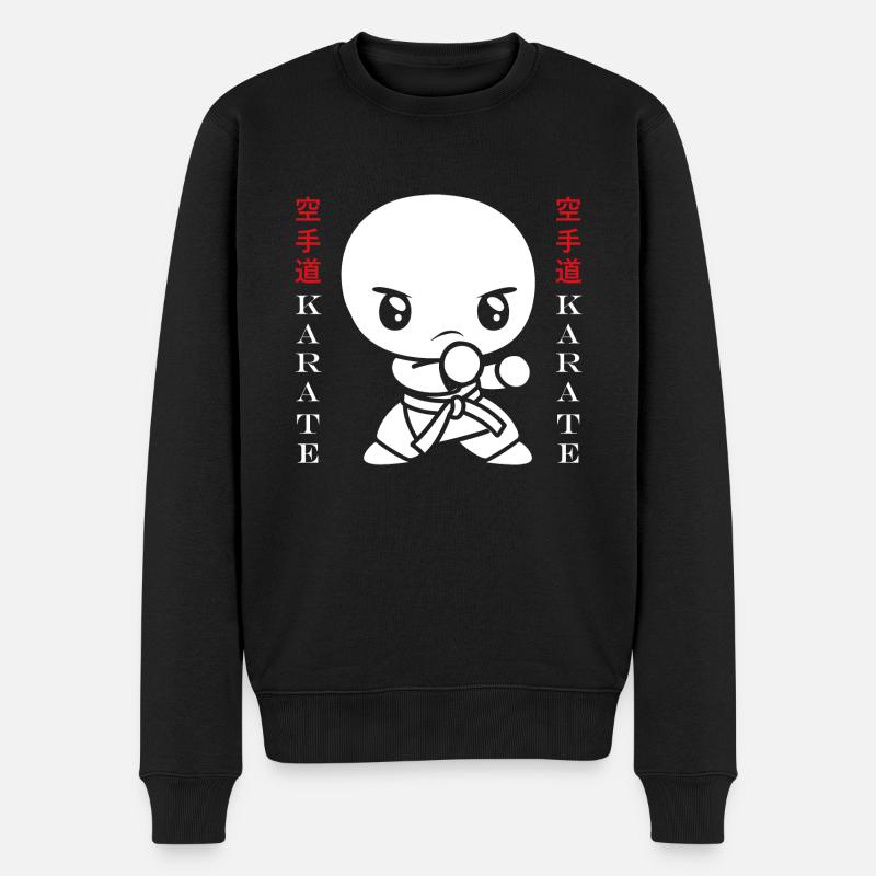 Karate - Männer Premium Bio Pullover - Schwarz